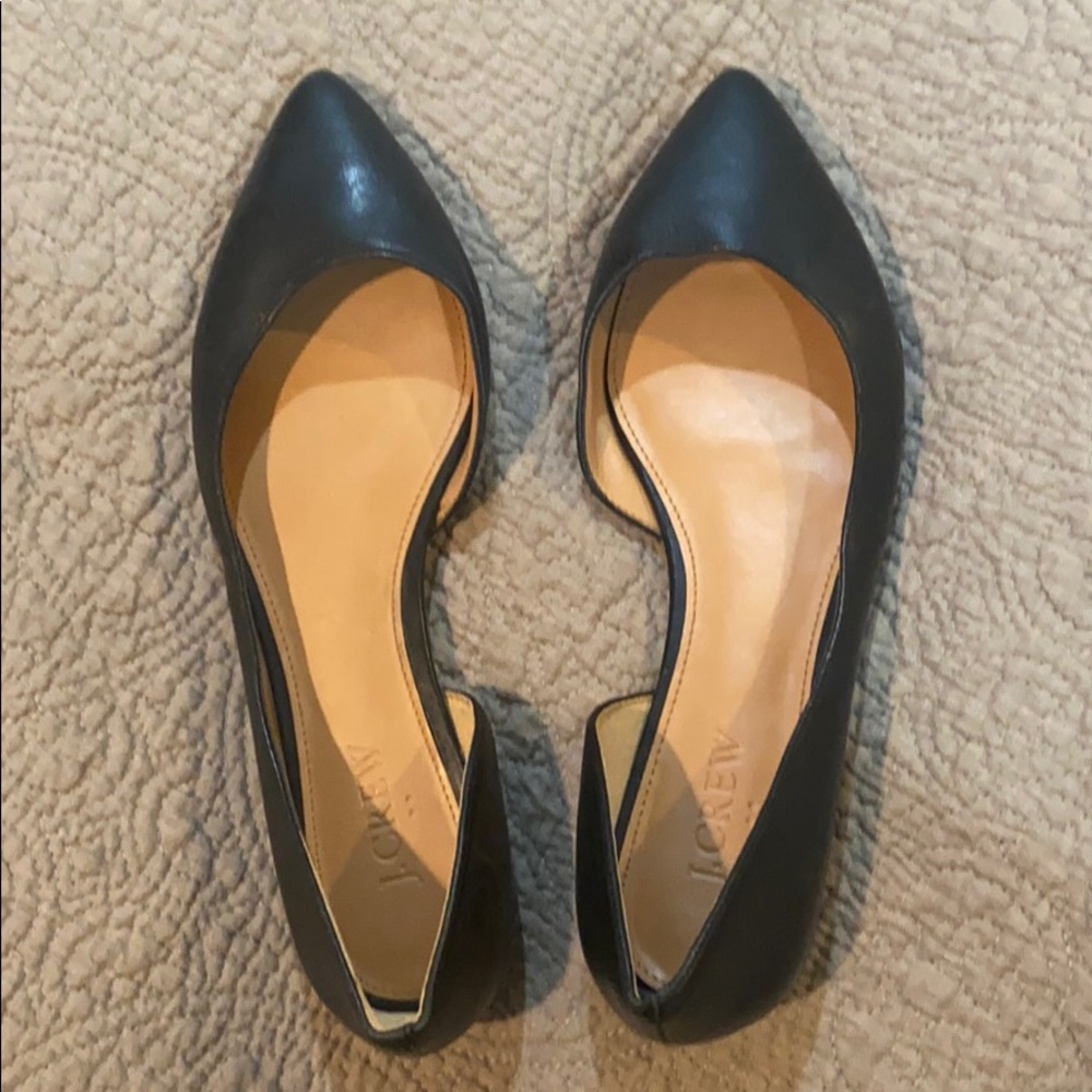 J Crew Black Flats. Size 7.5